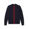 Blue wool sweater with Web detail
