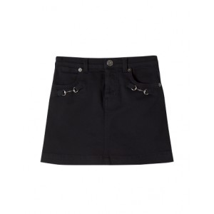 Horsebit denim miniskirt