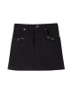 Horsebit denim miniskirt