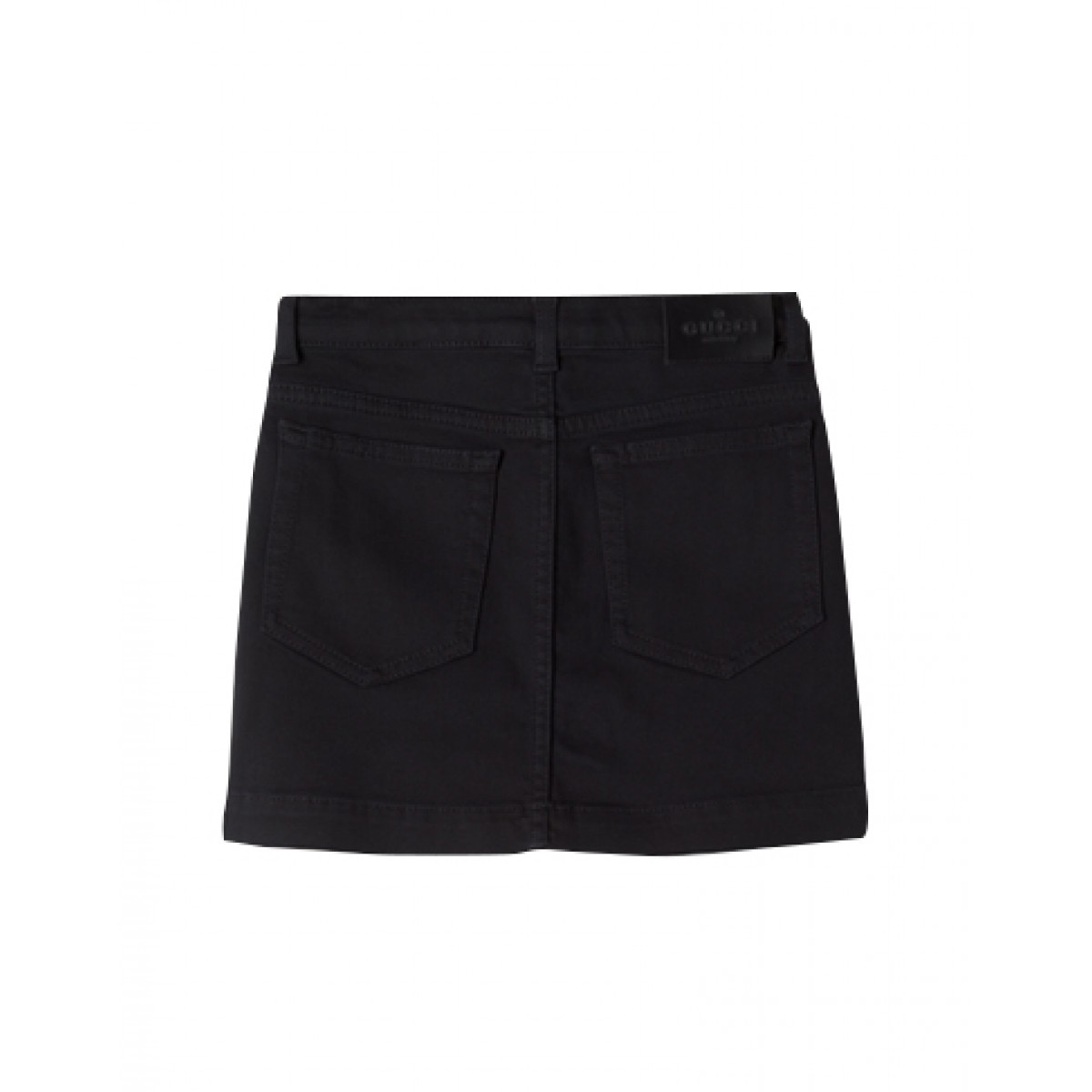 Horsebit denim miniskirt