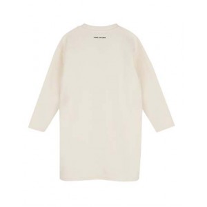 Stripe-print trompe-l'œil dress