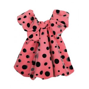 Pink polka-dot dress