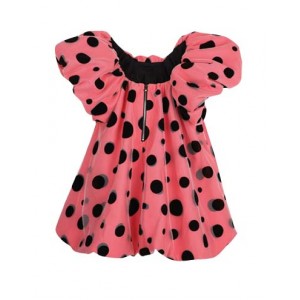 Pink polka-dot dress
