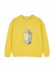 Popcorn-print faux-pearl-embellished sweater