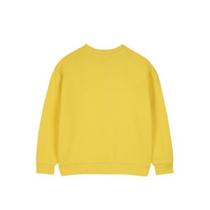 Popcorn-print faux-pearl-embellished sweater