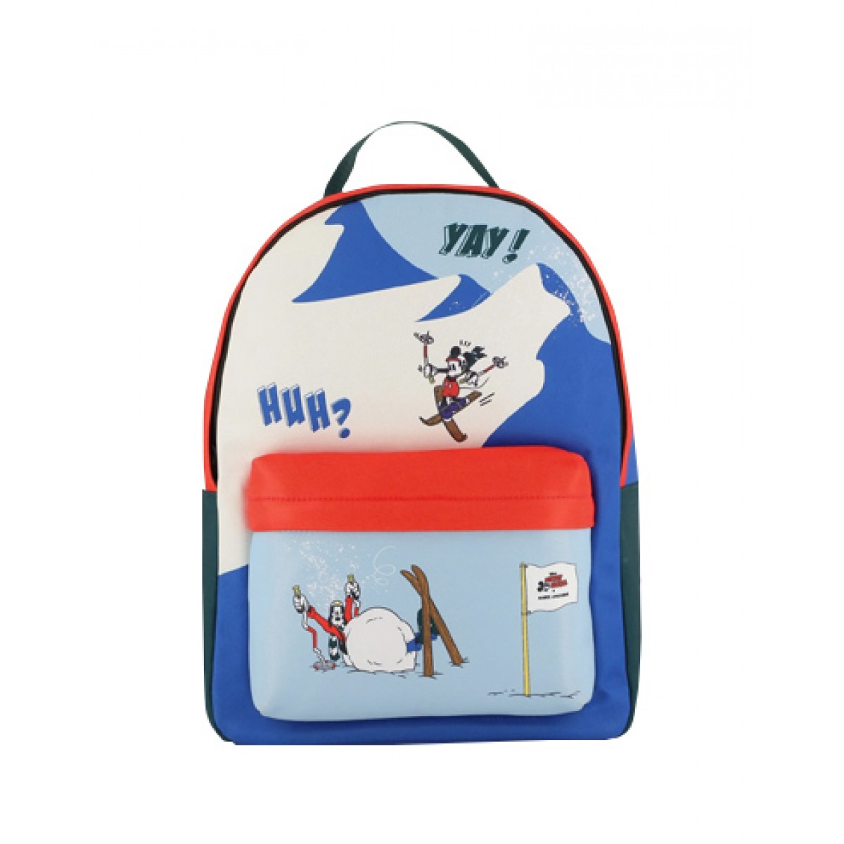 Blue graphic-print backpack