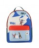 Blue graphic-print backpack