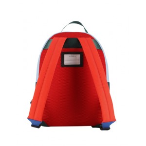 Blue graphic-print backpack