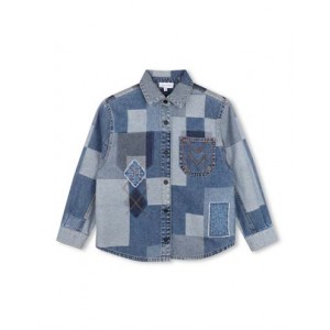 Navy overshirt with modern design