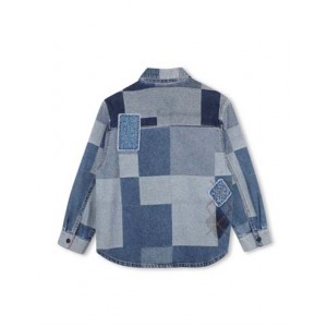 Navy overshirt with modern design
