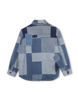 Navy overshirt with modern design