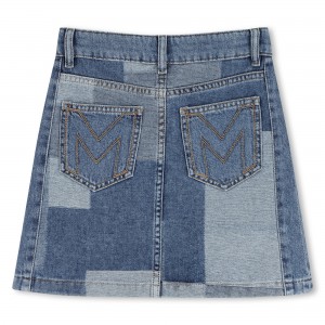 Denim skirt with modern design