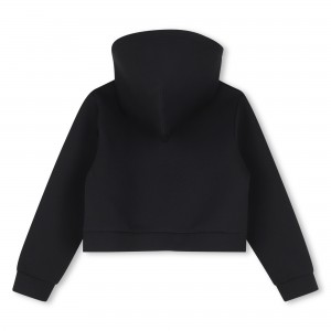 Cozy zip-up hooded cardigan
