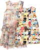 Printed tulle dress