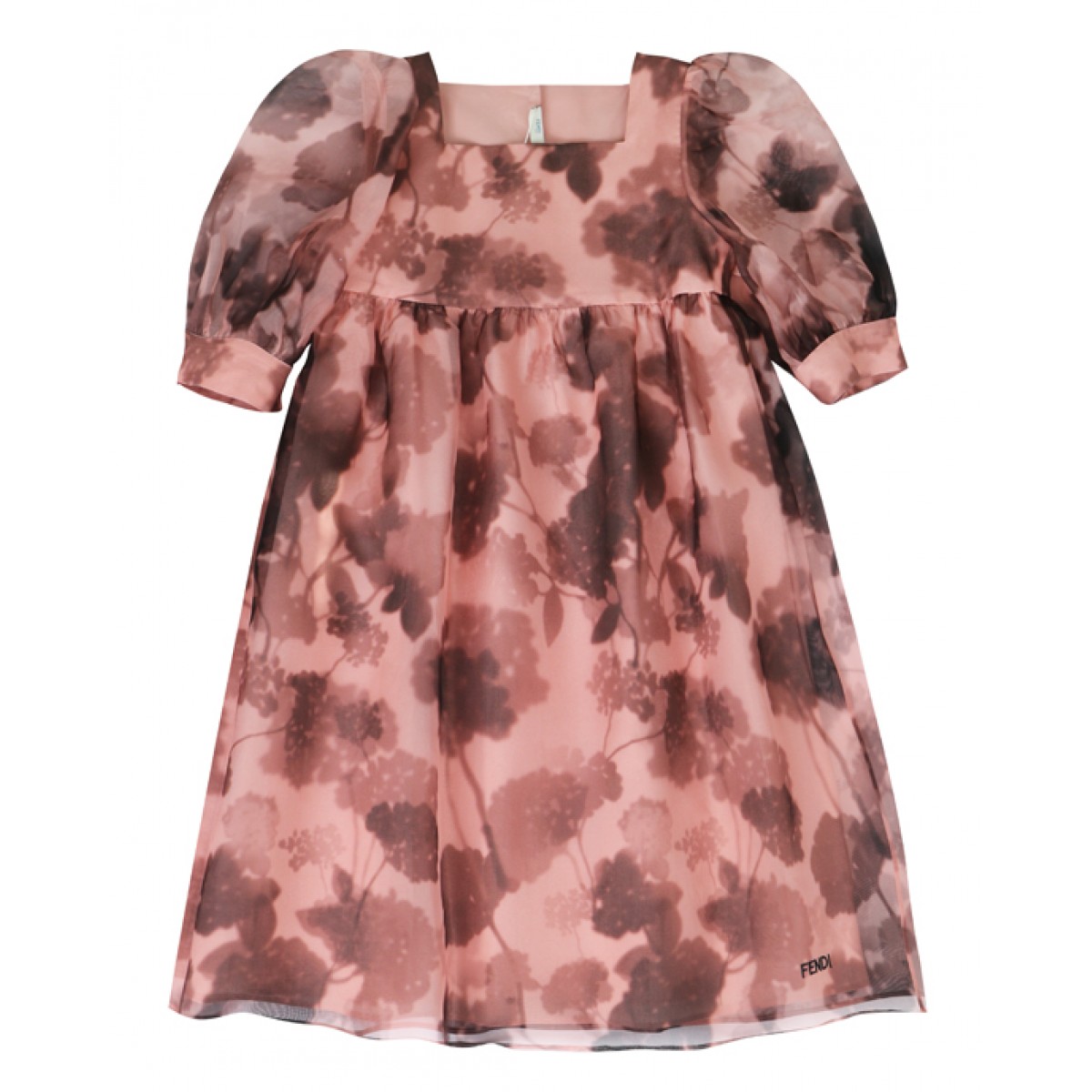 Pink silk organza dress