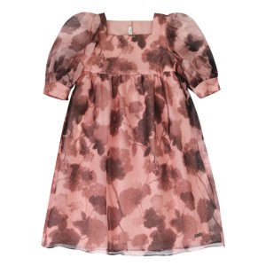 Pink silk organza dress