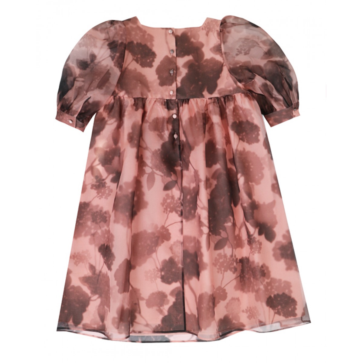 Pink silk organza dress
