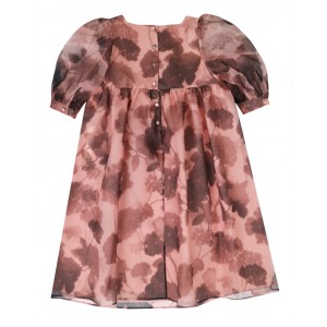 Pink silk organza dress