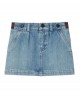 Denim skirt with Web motif