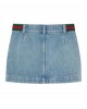 Denim skirt with Web motif