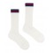 White rib stitch socks