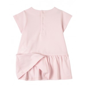 Logo pale pink ruffle dress