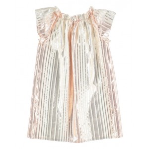 Dress with pink and silver stripes