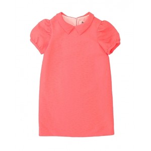 Neon pink dress with a collar