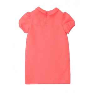 Neon pink dress with a collar