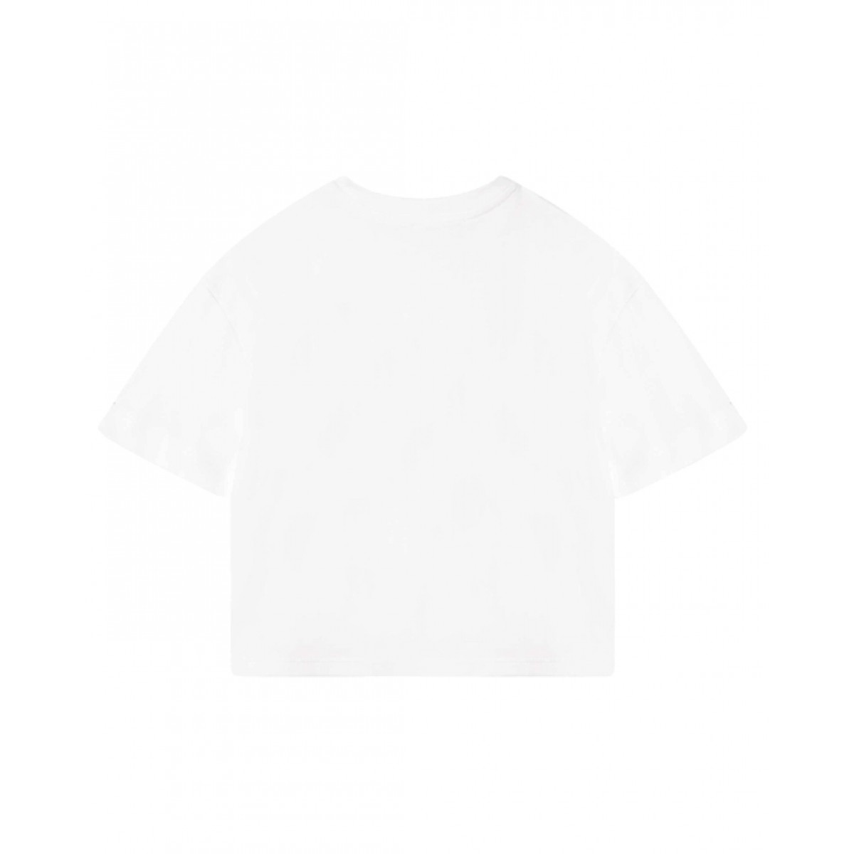 Embroidered voile patch pocket T-shirt