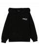Logo embroidery hoodie in black