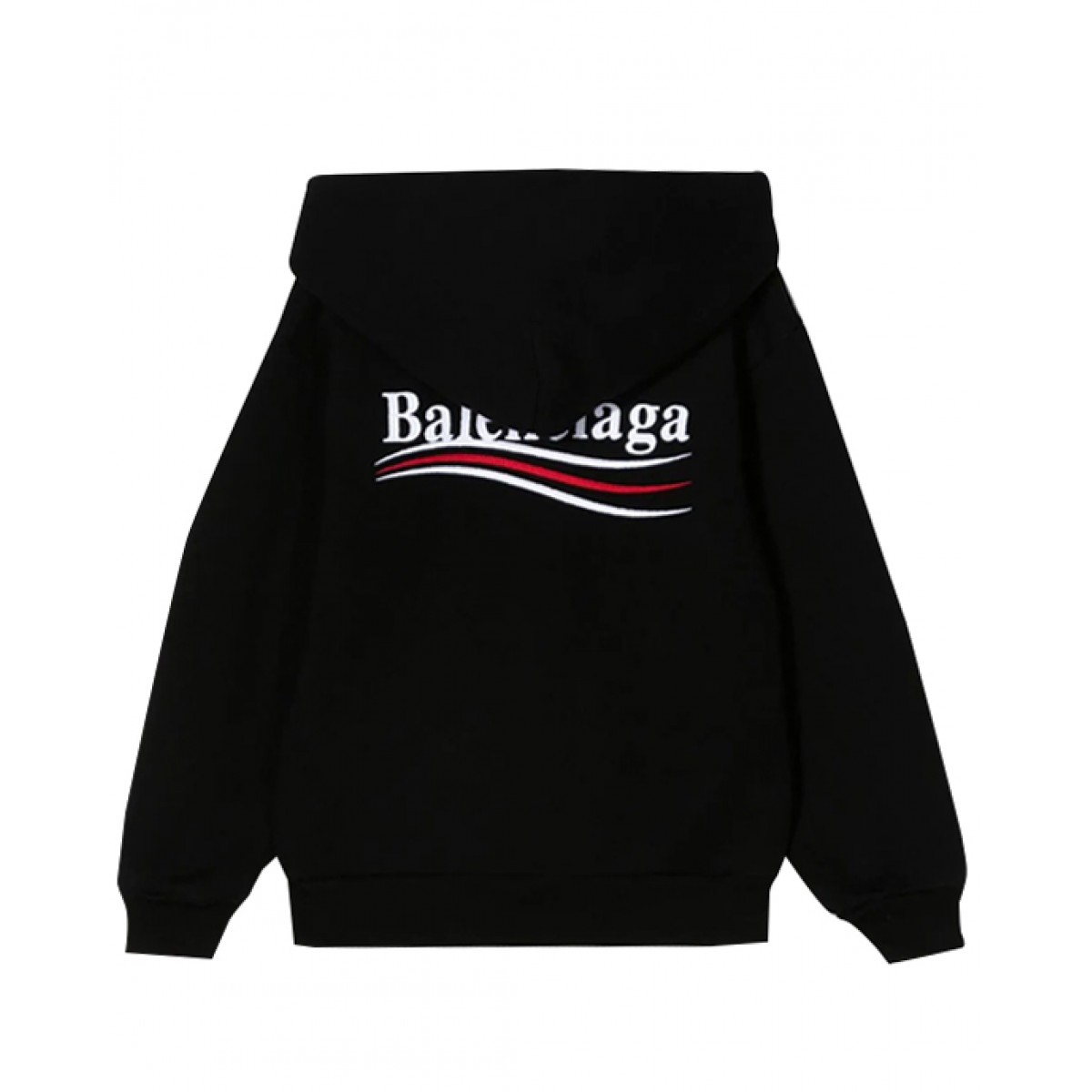 Logo embroidery hoodie in black