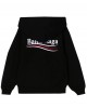 Logo embroidery hoodie in black