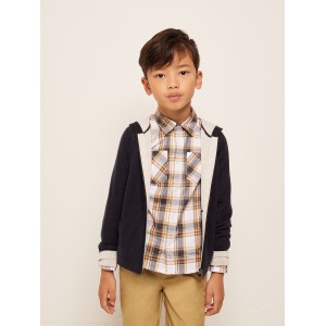 Navy hooded cardigan