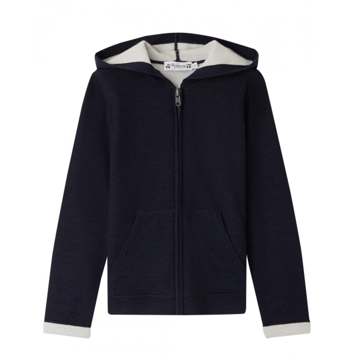 Navy hooded cardigan