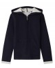 Navy hooded cardigan