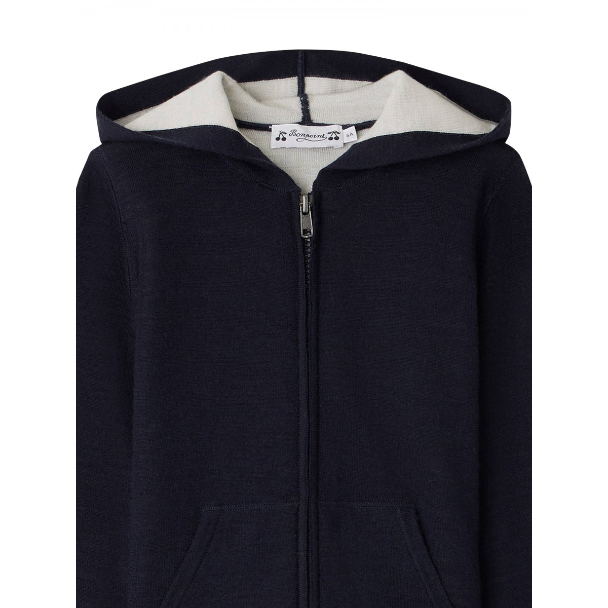 Navy hooded cardigan