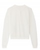 Pointelle-knit cotton cardigan in white