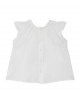 White cotton crochet trim blouse