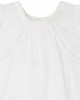 White cotton crochet trim blouse