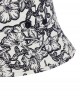 Flower motif bucket hat in black and white