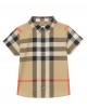 Short-sleeve Check cotton shirt