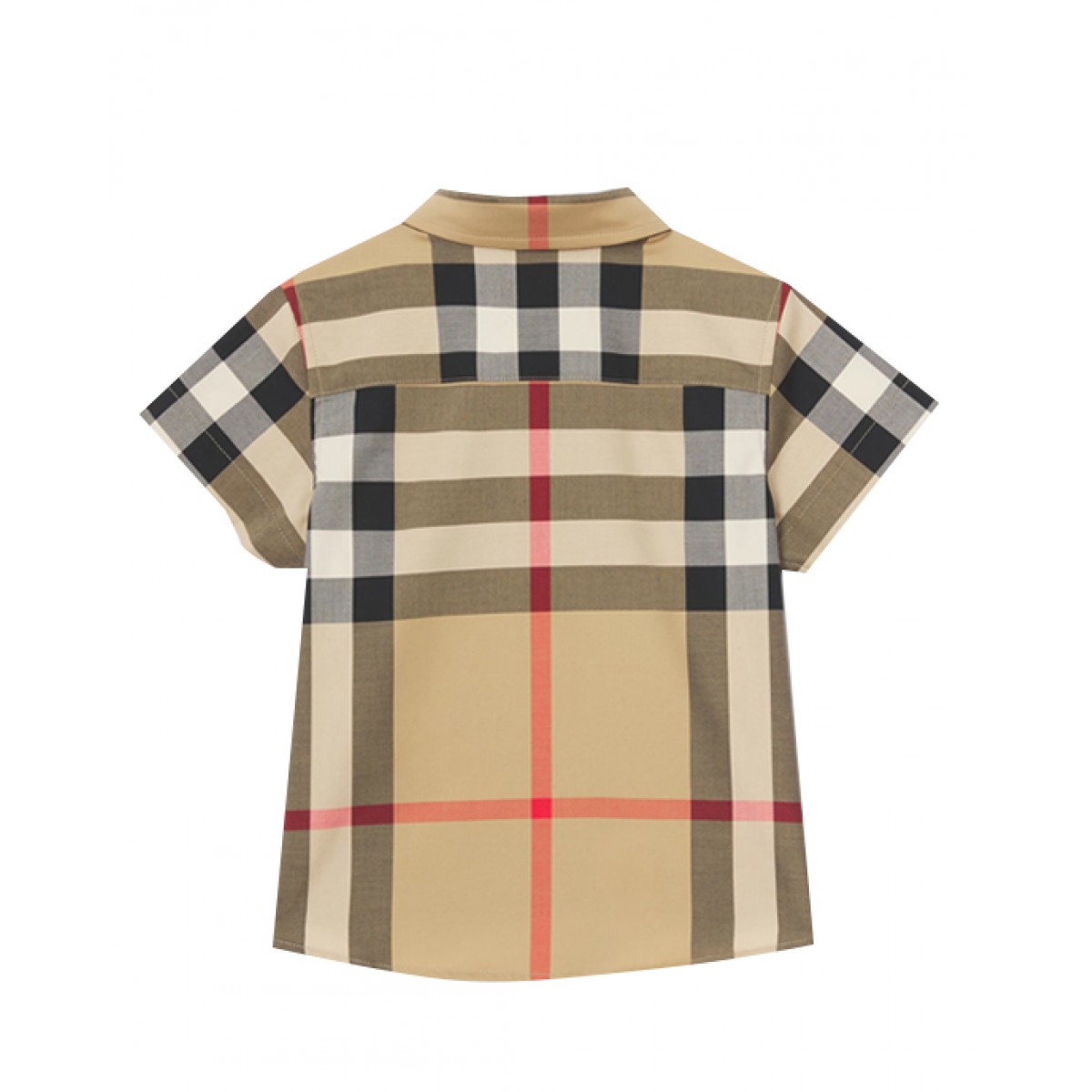 Short-sleeve Check cotton shirt