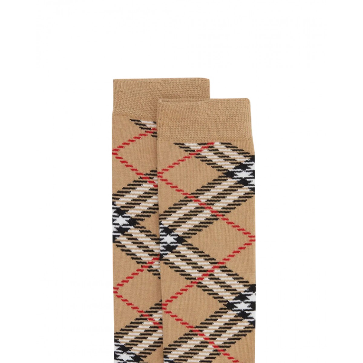 Check cotton blend socks