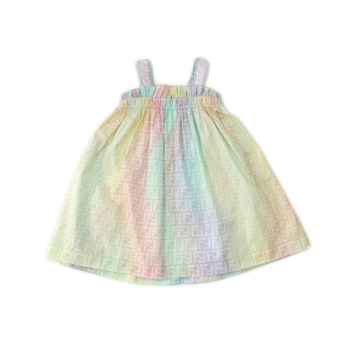 Multicolour FF poplin dress