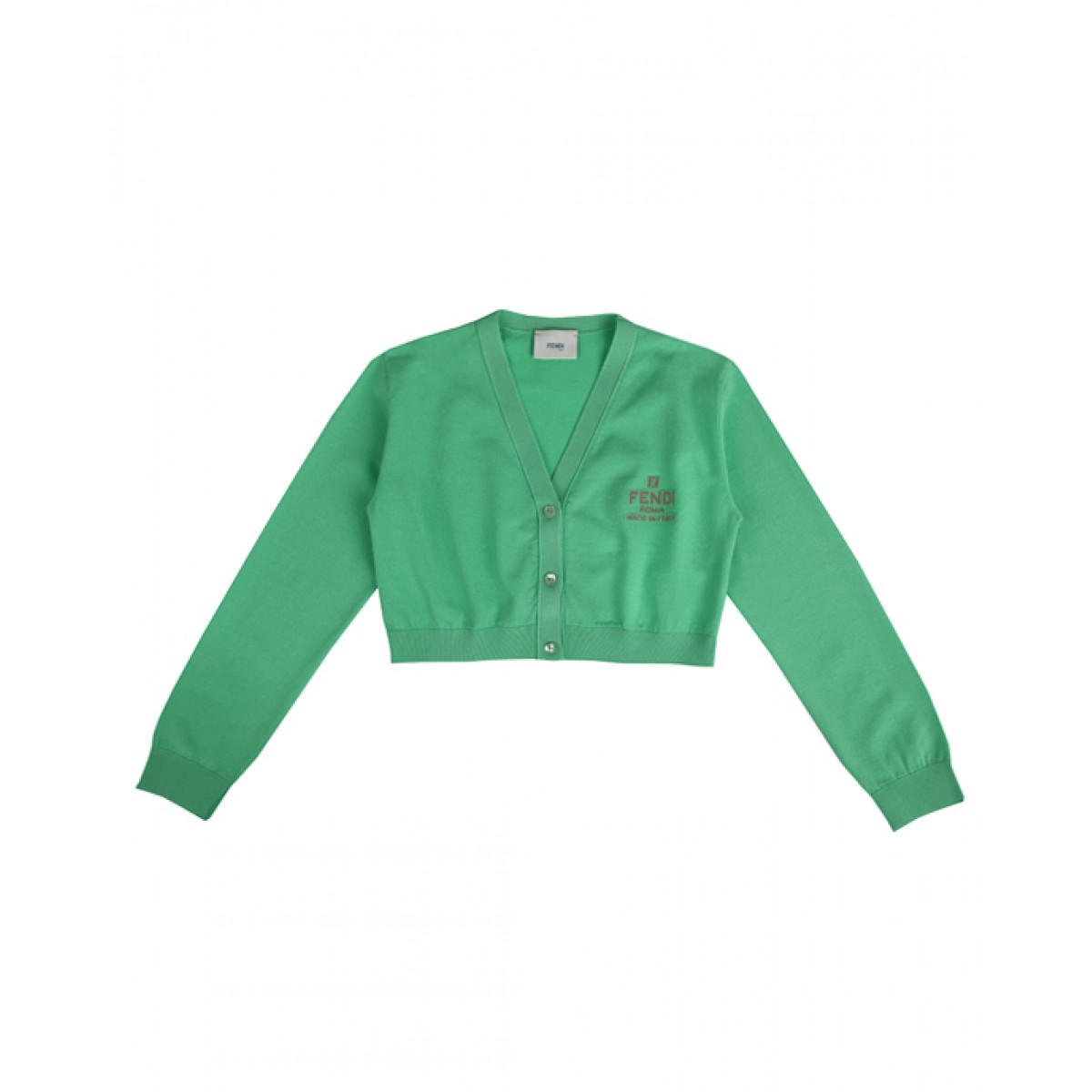 Cropped cardigan in green