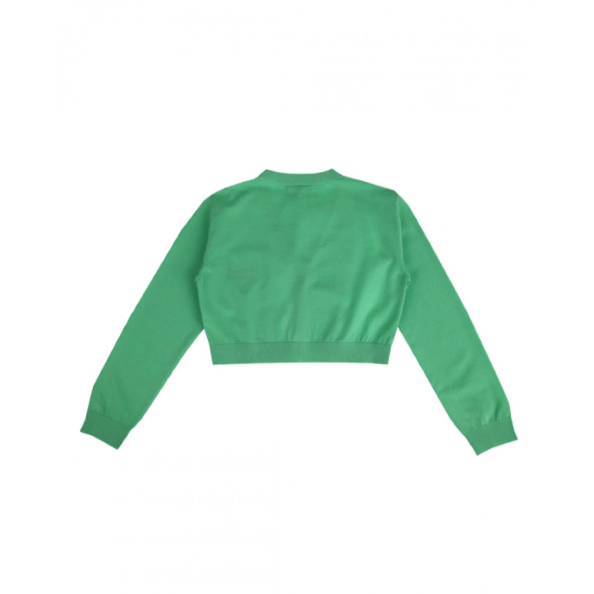Cropped cardigan in green
