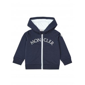 Embroidered zip-up hoodie