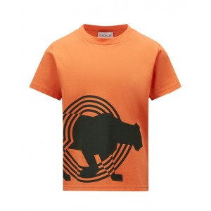 Orange safari printed jersey T-shirt