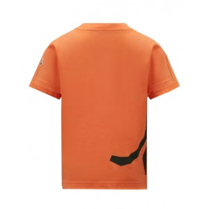 Orange safari printed jersey T-shirt